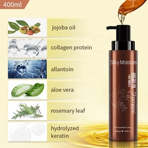 NUSPA <span class=keywords><strong>Shampoo</strong></span> Idratante <span class=keywords><strong>con</strong></span> Olio di Argan, Cheratina Setosa e Collagene, 400ml/1000ml/20ml, <span class=keywords><strong>con</strong></span> Allantoina, Aloe e Rosmarino per Antiforfora e Lisciante - Product Image 5