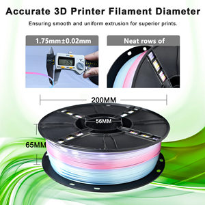 Filamento PLA+ para Impresora 3D, Color Macaron Arcoíris Profesional, Diámetro 1.75mm, Degradado de Color de Corta Distancia - Product Image 4