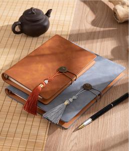 Trung Quốc Phong Cách Bán Buôn Tùy Chỉnh Bìa Cứng Máy Tính Xách Tay 6 Vòng Chất Kết Dính A5 PU Leather Organizer Planner Tạp Chí - Product Image 6