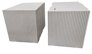 Tuiles <span class=keywords><strong>en</strong></span> marbre cannelées courbes CNC, panneaux latéraux de salle de bain <span class=keywords><strong>en</strong></span> forme de L, pierre concave, buffet <span class=keywords><strong>en</strong></span> marbre cannelé, revêtement mural cannelé - Product Image 6