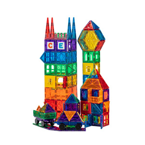 Puzle educativo magnético para niños, bloques de construcción, azulejos magnéticos, canicas, 100 piezas - Product Image 4