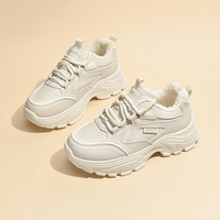 Baskets Chunky Femme Bestseller à Doublure Épaissie, Polyvalentes, à Semelle Épaisse Rehaussante, Chaussures de Sport Décontractées pour la Course