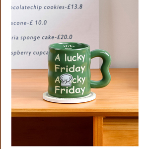 Taza de Agua para Oficina con Diseño Único, Sublimación Creativa en Inglés, Colorida, Esmaltada, Divertida, con Animales y Letras - Product Image 3