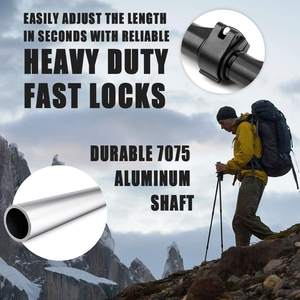 Bâtons <span class=keywords><strong>de</strong></span> Trekking télescopiques réglables, bâtons <span class=keywords><strong>de</strong></span> <span class=keywords><strong>marche</strong></span> légers à verrouillage rapide, pôle <span class=keywords><strong>de</strong></span> randonnée <span class=keywords><strong>nordique</strong></span>, 1 pièce - Product Image 6