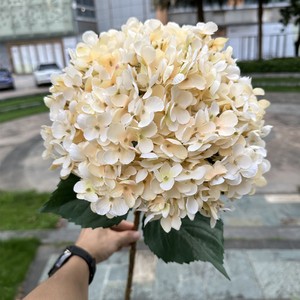 Grand hortensia Fleur de soie artificielle d'intérieur Fleur artificielle Arrangement floral de mariage Décoration d'hortensia à une tête - Product Image 6