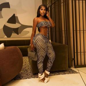 Combinaison sexy personnalisée 2026 pour femme, épaules dénudées, imprimée, transparente, en spandex et polyester, effet push-up, tenue de soirée style Y2K - Product Image 4