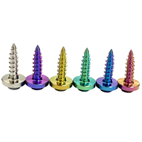 Sekrup Titanium TITST GR5 M4x17 M5x17 M6x17 M5x25mm Self-Tapping Button Torx Flange Head Screw Bolt untuk Sepeda Motor, Sepeda, Mobil