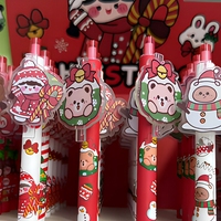 Crayon mécanique de Noël 0,5 mm, corps en plastique, logo personnalisé, cadeau promotionnel, crayon automatique pour enfants et étudiants