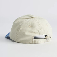 Style vintage doux lavé 100% coton rétro 6 panneaux deux tons papa chapeaux casquette de Baseball non structurée avec logo personnalisé