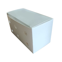 Boîte en carton pliable à couvercle rabattable et verrouillage aux quatre coins avec trous de ventilation ronds pour l'emballage et le transport de produits vivants