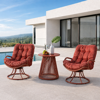 Meubles de jardin d'extérieur, ensemble de café pas cher, chaise et table en rotin de bonne qualité