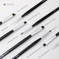 Ensemble de pinceaux et stylos à points pour nail art, gel à ongles de haute qualité, marque privée