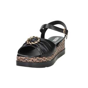 Sandalo con Zeppa Space Moda da Donna Nero 50252-E5 Stile Platform per l'Estate - Product Image 2