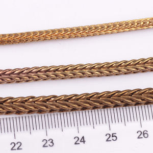 Collares de cadena para mujer DIY, cola de zorro de cobre amigable, la mejor cadena de joyería, rollos de cadena de acero inoxidable de alta calidad para <span class=keywords><strong>judío</strong></span> DIY - Product Image 5