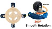 Chariot à quatre roues en contreplaqué Tool and Turtle avec support OEM, garantie 1 an, pratique pour les chariots et les déplacements