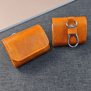 Venta Directa de Fábrica, Funda Universal para Auriculares con Textura de Cuero Vacuno, Estilo Gancho, Color Sólido, Protectora para Airpods - Product Image 3