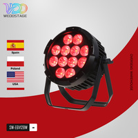 Projecteur LED PAR en aluminium étanche IP65 pour scène, 18x18W RGBWA+UV 6-en-1 DMX512, faisceau lumineux extérieur pour DJ, Ra90, 16,7 millions de couleurs