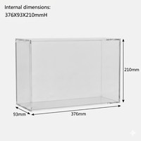 Boîte de présentation portable en acrylique transparent, écologique, avec couvercle magnétique pour le rangement des boosters PKMN ETB