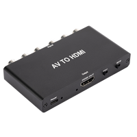 1080P çift AV HDMI dönüştürücü desteği PAL NTSC3.58 NTSC4.43 SECAM PAL/PAL/N standart TV formatı girişini