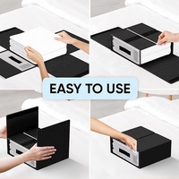 Nouvelles boîtes de rangement pour draps de lit, pliables, rectangulaires, grandes, avec fenêtre transparente, pour armoire, chambre à coucher, empilables