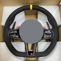 Volant sport racing en fibre de carbone et cuir perforé DH 40mm à 4 branches amélioré pour Supra A90 GR MK5 (1996-1998)
