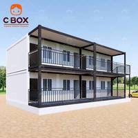 Cbox – Villa modulaire écologique préfabriquée à 2 étages, hôtel en panneaux sandwich, maison conteneur amovible