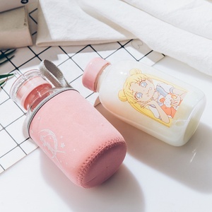 Eco-friendly Hot Sale New Trendy High Borosilicate Glass <strong>Milk</strong> <strong>Bottle</strong> With Lid - Product Image 5