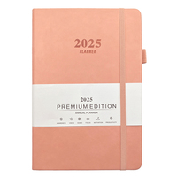 Carnet de notes/agenda en cuir rigide A5 personnalisé non daté avec impression, pages à points, 60, 100 ou 120 feuilles