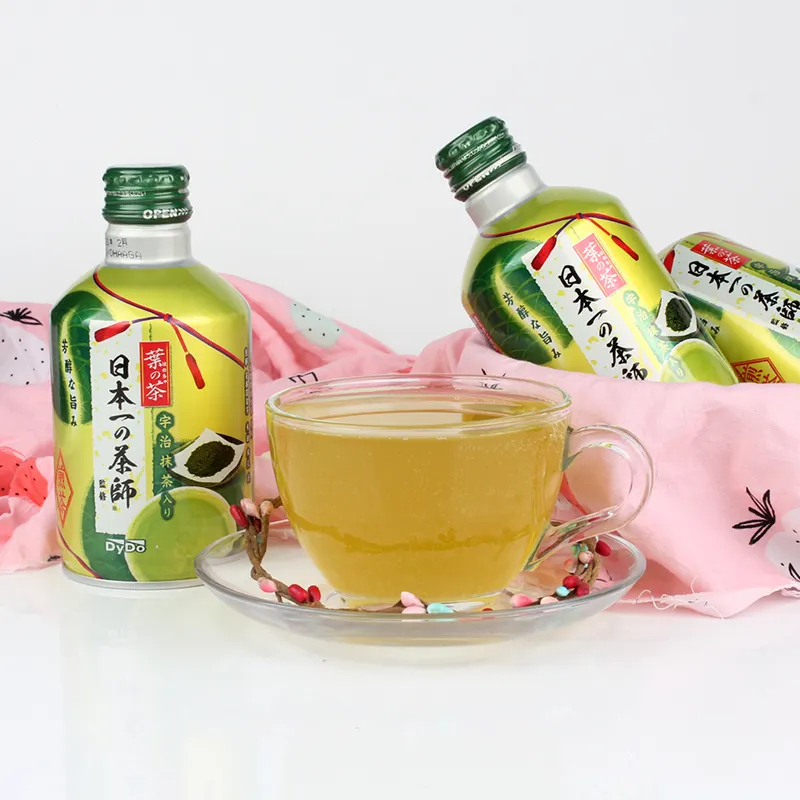 Commercio all'ingrosso giappone importato tè verde senza zucchero bevanda Matcha pronto da bere tè verde acqua bevanda 275g