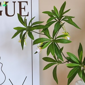 Artificial Water Stone Banyan Branches Leaf Green Bouquet Ficus <strong>Twig</strong> Plants Greenery Branches <strong>for</strong> Home Wedding Office <strong>Decor</strong> - Product Image 3