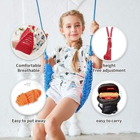 ROPECUBE Ensemble de balançoire pour enfants tricoté à la main pour la cour - Chaise de balançoire extérieure durable et balançoire de jardin pour aire de jeux pour enfants