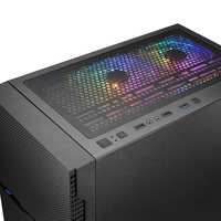 Boîtier de PC de jeu ATX, boîtier d'ordinateur de bureau, boîtier de PC gamer avec fenêtre en verre trempé, tour de jeu pour PC