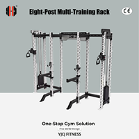 Rack d'entraînement multifonctionnel professionnel en acier sur mesure à huit poteaux, certifié CE, pour usage commercial