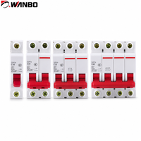 Disjoncteur miniature AC magnéto-thermique sur rail DIN Wanbo-479 1P 2P 3P 4P 6A 63A 6kA Courbe C