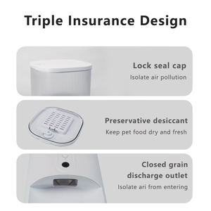 Умный Wi-Fi дозатор корма для кошек и собак TKP-SF01 из нержавеющей стали и пластика с управлением через приложение, водонепроницаемый, с функцией автоматического напоминания и таймером - Product Image 4