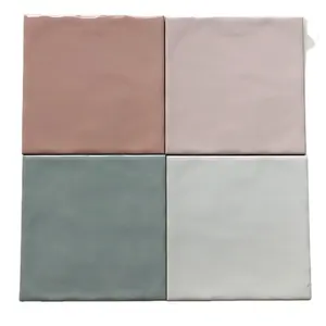 Wave Edge 150*150mm Japanese Color Optional Wall Tiles for Kitchen Villa Hotel Bathroom Tile