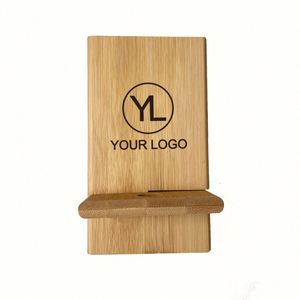Soporte de Bambú Desmontable para Teléfono Móvil con Logotipo Personalizado, Ecológico y Promocional, con Orificio de Carga - Product Image 3