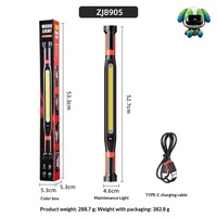 Lampe de travail LED pliable, magnétique, rechargeable, rotation à 180 degrés, lampe d'inspection portative, super lumineuse, pour la réparation automobile, kit de garage