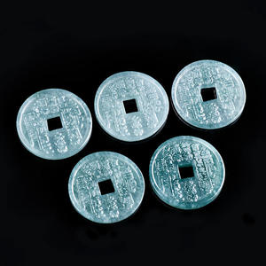 Amuleto Taoísta de Jadeíta Natural Azul Agua, Moneda de Jade, Diseño Original UNISEX, Estilo Chino Taoísta HJ101 - Product Image 3