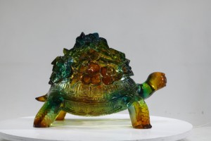 JingYue personalizado resina transparente tortuga arte transparente hogar Hotel Villa ornamento hecho a mano elegante artesanía decoración escultura - Product Image 5