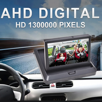 Venta caliente 5 pulgadas HD plegable vista trasera SISTEMA DE Monitor de respaldo VA LCD coche Video Monitor USB CarPlay ayuda más segura para autobús camión
