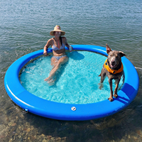 Hamac aquatique gonflable, ponton flottant, radeau gonflable pour la famille et les amis, bouée flottante ronde pour les fêtes, flotteur aquatique