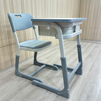 Ensemble de bureaux et chaises réglables en métal modernes pour l'école, le bureau à domicile, le salon, la salle à manger, confortable, écologique, table pour enfants