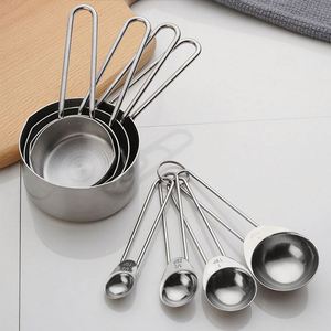 Juego de Cucharas Medidoras Apilables de Acero Inoxidable de Primera Calidad, para Regalo, para Medir Ingredientes Secos y Líquidos, para Cocinar y Hornear - Product Image 4