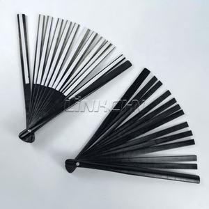 Ventiladores de bambú sin montar Ventiladores en blanco de sublimación de poliéster plegado para bricolaje - Product Image 6