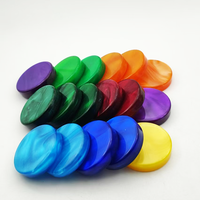 Sortie personnalisée Marbré Gradient Coloré 30mm Acrylique Adulte Jeux de Société Backgammon Checker Chips Pièces d'échecs Jetons S'il vous plaît