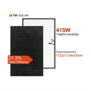 Hot Sale Solar Panel TW 400W 405W 410W 415W Solar Panels All Black 415W Solar Panel