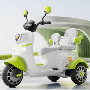 Children Electric Motorcycle Tricycle Rechargeable Double Seat <b>Remote</b> <b>Control</b> <b>Toy</b> For 1-6 Years Old Kids - Product Image 4
