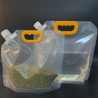 Sacs souples personnalisés imprimés pour bière, boissons et eau, avec poignée, réutilisables, pour l'emballage de liquides et le stockage de sauces et d'eau