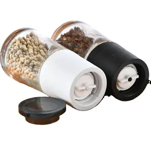 New Arrival Kitchen 120ml Glass Seasoning Bottle Herb Spice Mill 120 ml Salt Pepper Grinder